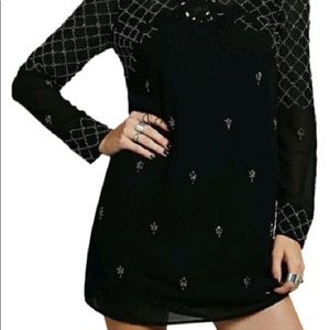⭐️STEAL⭐️ Free People Beaded Black Dress